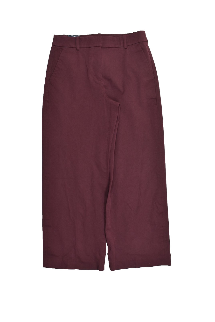 J. Crew Factory Wide-Leg Pants in Burgundy